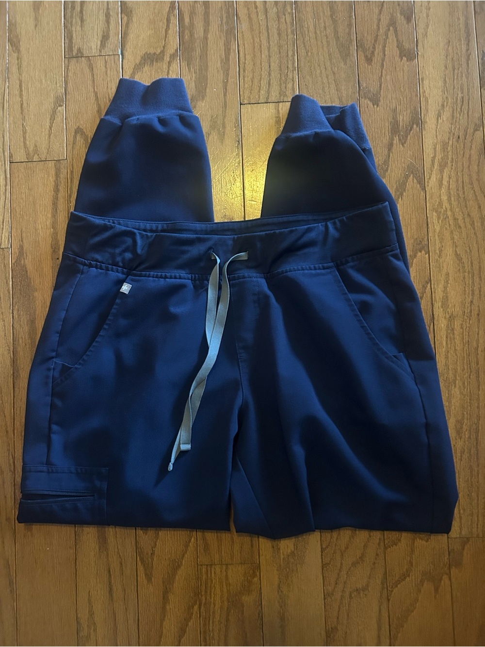 Figs Navy Blue Drawstring Jogger Shorts